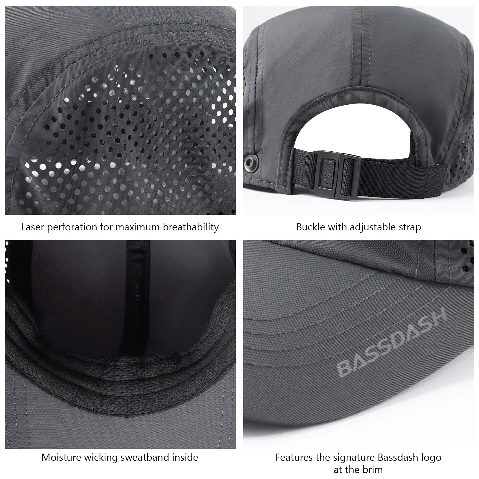 BASSDASH UPF 50+ Foldable Fishing Hat