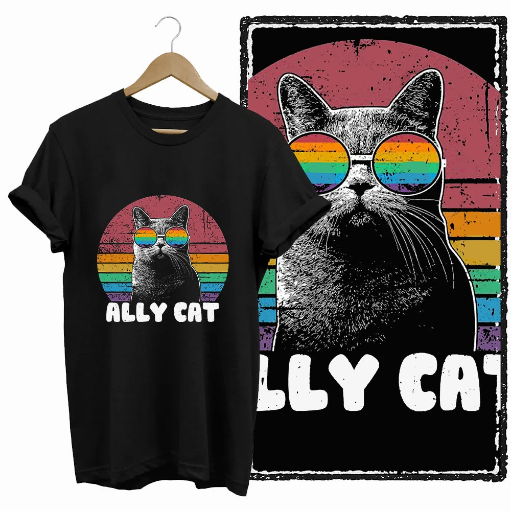 COOLMIND Black Cat Graphic T-Shirt | Women's 50-Design