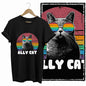 COOLMIND Black Cat Graphic T-Shirt | Women's 50-Design
