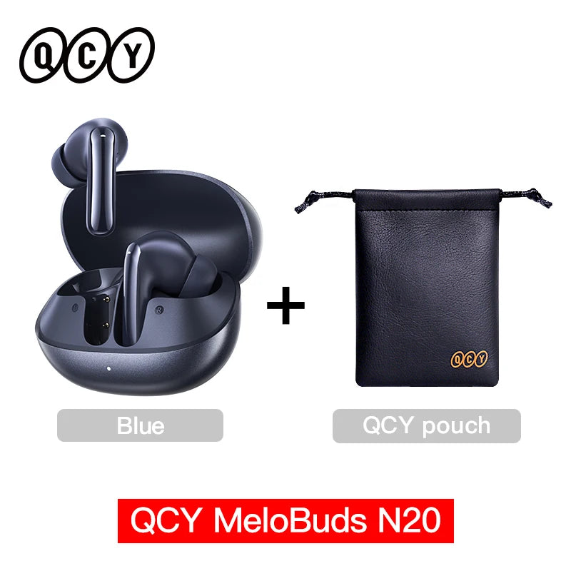 QCY MeloBuds N20 Earphones - Wireless Bluetooth 6.0 with 13mm Drivers and 50dB Adaptive Hybrid Noise Cancelling, 40Hrs Battery Life - ShopHub