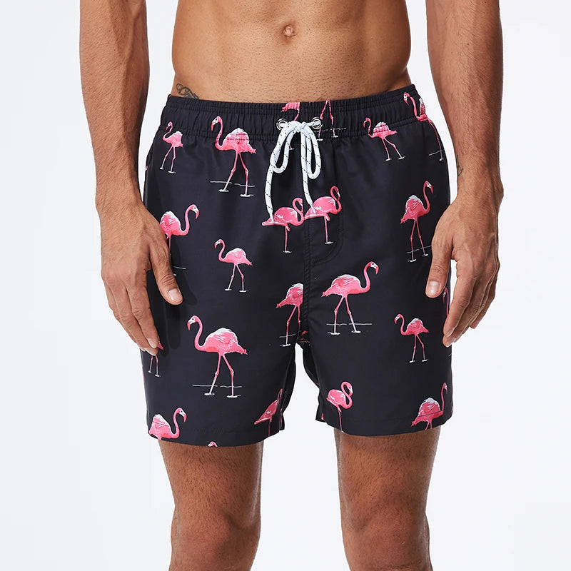 Men's Datifer brand beach shorts, quick-dry boardshorts for summer swimwear, athletic swim trunks for surfing and running activities.