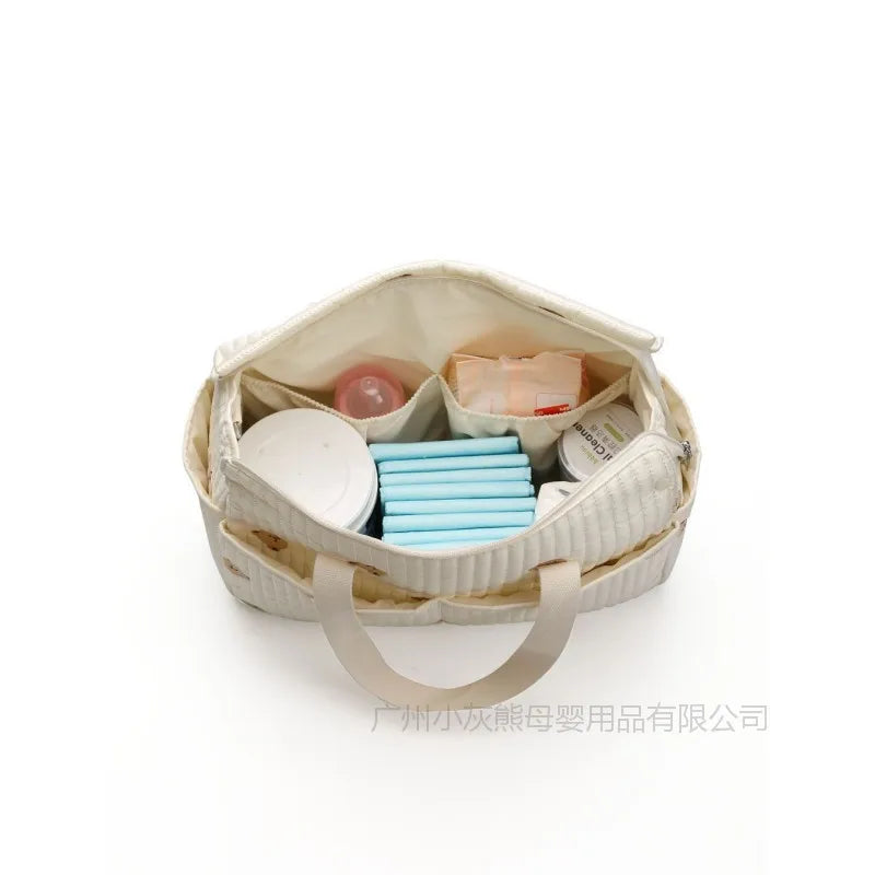Embroidered Multi-Functional Diaper Bag