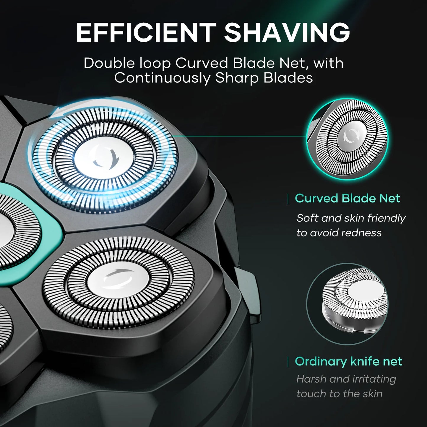 KENSEN Electric Head Shavers for Bald Men 6D Magnetic Razor Beard Trimmer