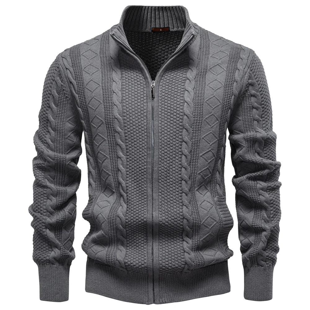 AIOPESON Classic Zip Up Jumpers - ShopHub