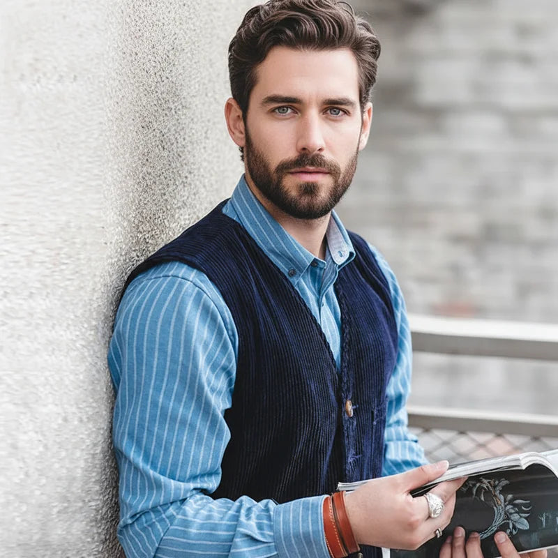 MADEN Corduroy Workwear Waistcoat