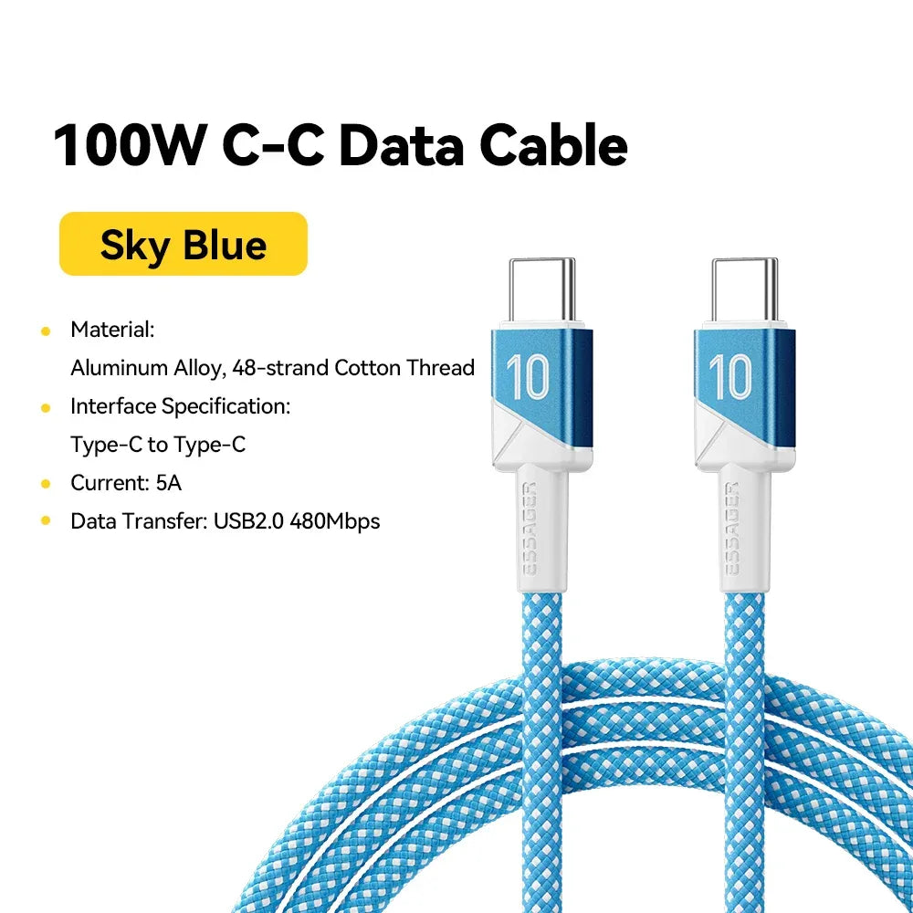 Essager 100W 5A USB C to USB C Cable - ShopHub