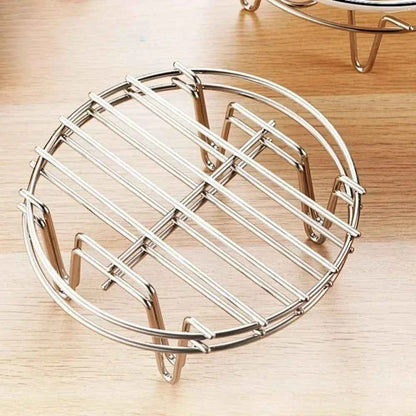 12.4Inch Stainless Steel Cooling Rack - Heavy Duty Oven & Air Fryer Compatible Grid for Baking/Steaming/Grilling Dishwasher Safe