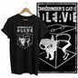 COOLMIND Black Cat Graphic Cotton T-Shirt | Women's Design Collection