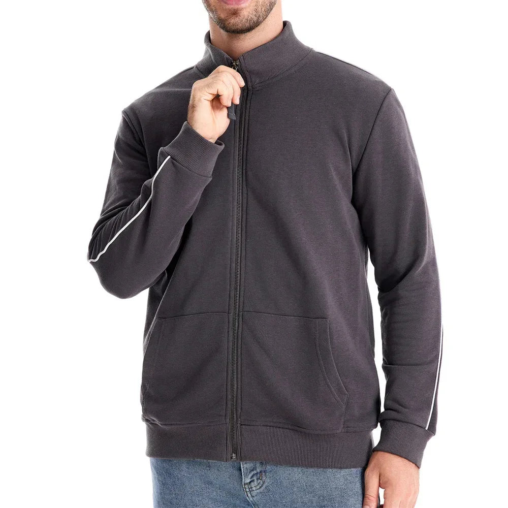 AIOPESON Cotton-Blend Zip-Up Sweatshirts - ShopHub