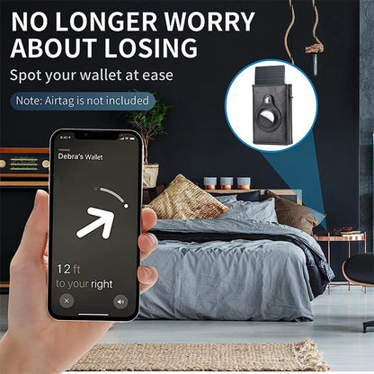 Rfid Carbon Fibe Airtag Wallets