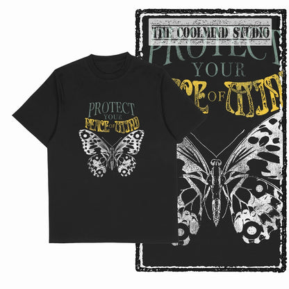 COOLMIND X0111 Butterfly Bliss Graphic Cotton Tee