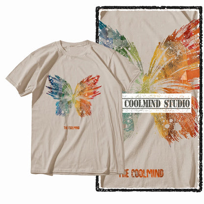 COOLMIND X0111 Butterfly Bliss Graphic Cotton Tee