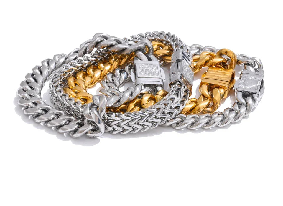 16 Cuban Chain Men's Bracelet Bangle - ShopHub