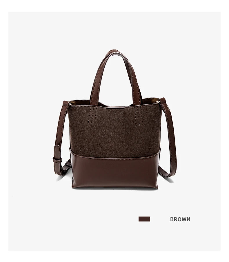 FOXER PU Leather Women's Handbag 2026 Stylish Retro Tote Bag Large Capacity Shoulder Bag for Daily Commute