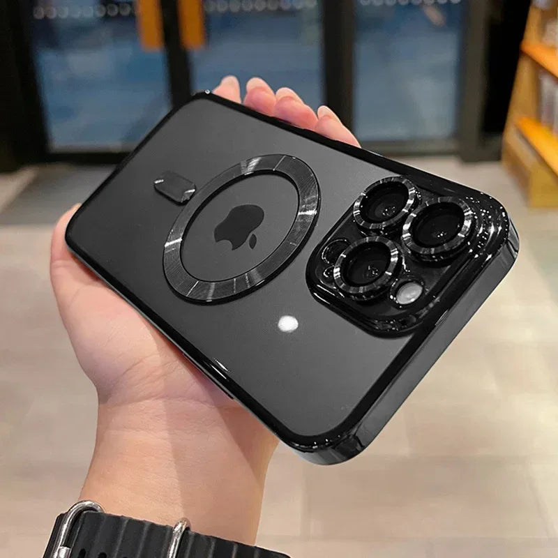 QIXTWO Luxury Magnetic Plating Clear Case - ShopHub