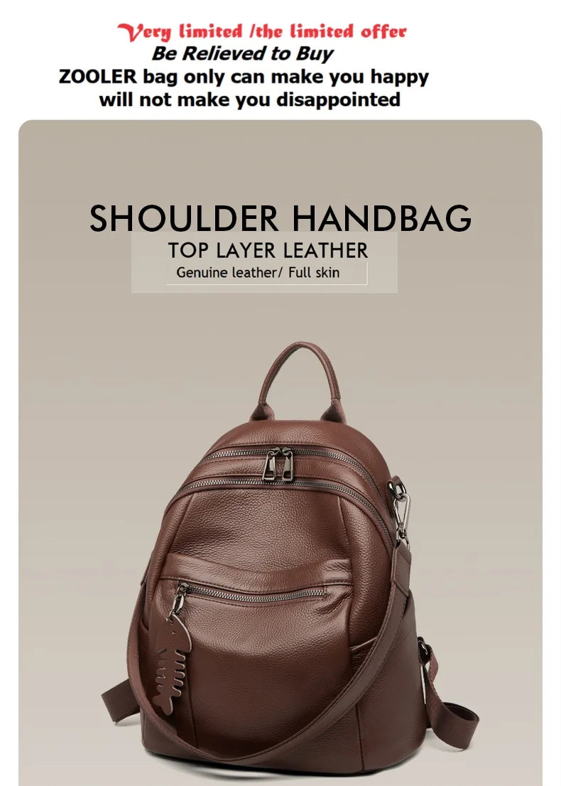 ZOOLER 100% Real Leather Backpack