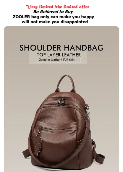 ZOOLER 100% Real Leather Backpack