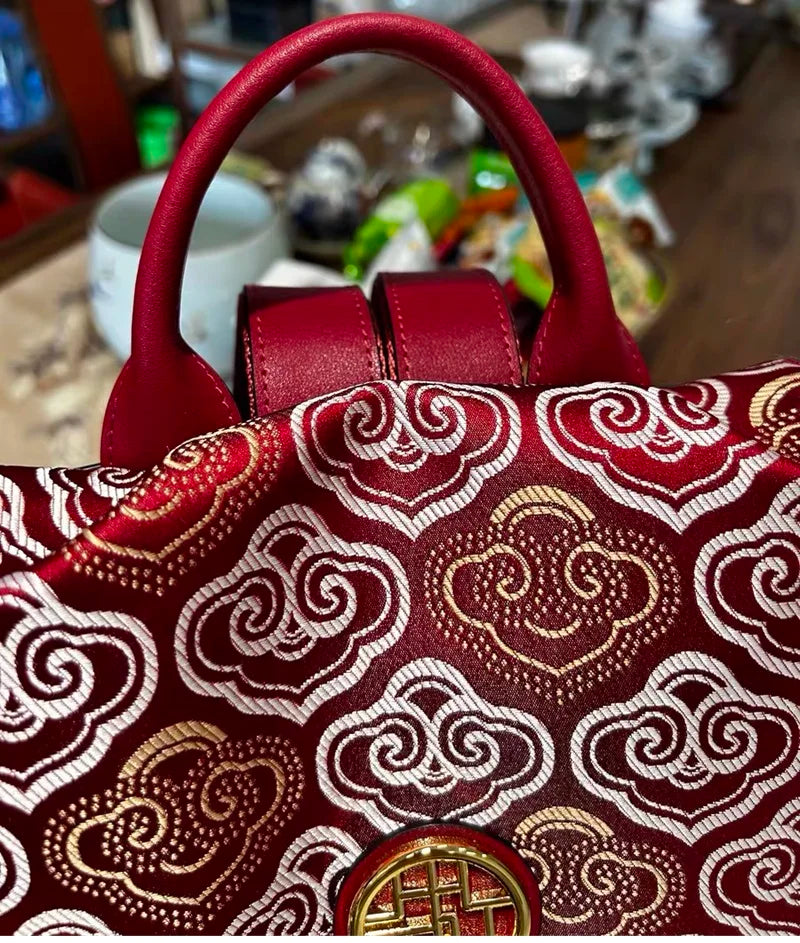 Limited New ZOOLER Handmade Cow Leather Backpack Women Fashion Bag Luxury Large Capacity Backpack Chinese Style #SC2050