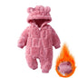 Kids Tales Sweetheart Flannel Hooded Baby Romper
