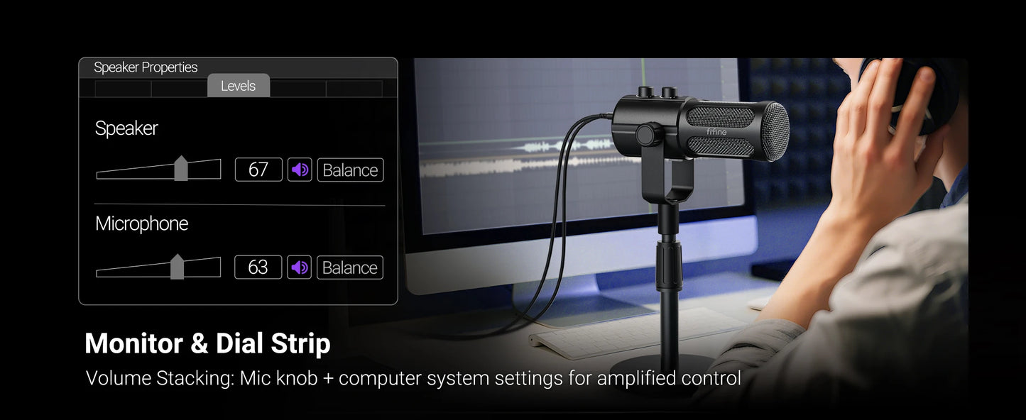 Elevate Your Sound Quality with the USB XLR Dynamic Podcast Microphone