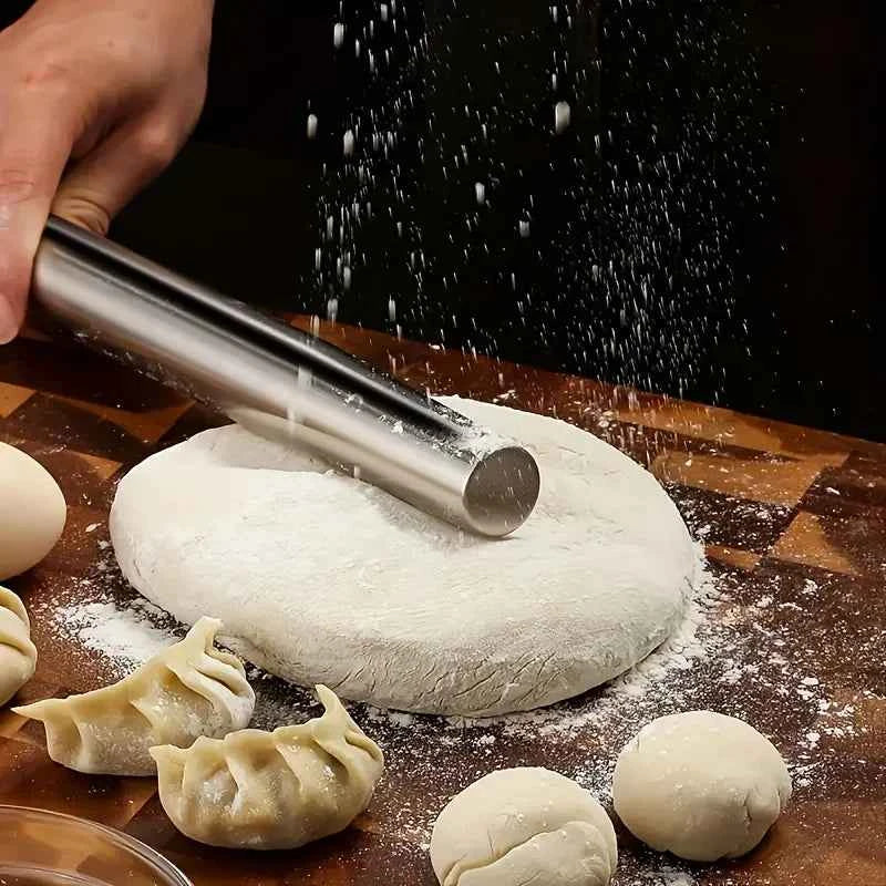 Stainless Steel Rolling Pin for Baking, Hollow Lightweight Dough Roller for Cookies Pie Dumpling Pizza, 3 Sizes