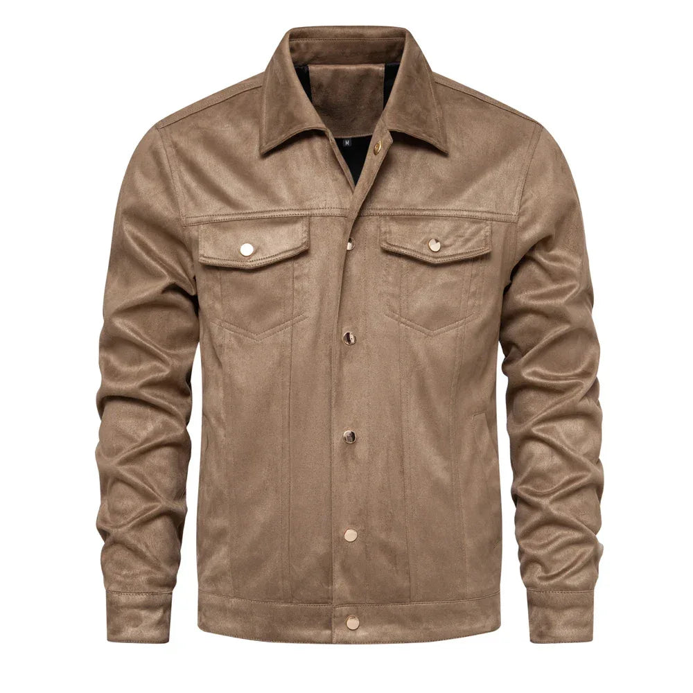 AIOPESON Autumn Winter Suede Leather Jackets - ShopHub