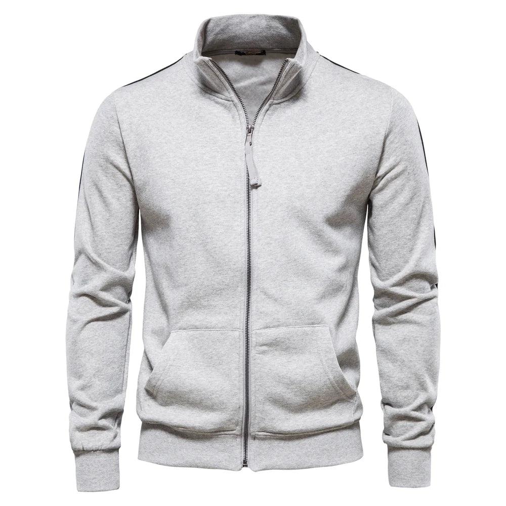 AIOPESON Cotton-Blend Zip-Up Sweatshirts - ShopHub