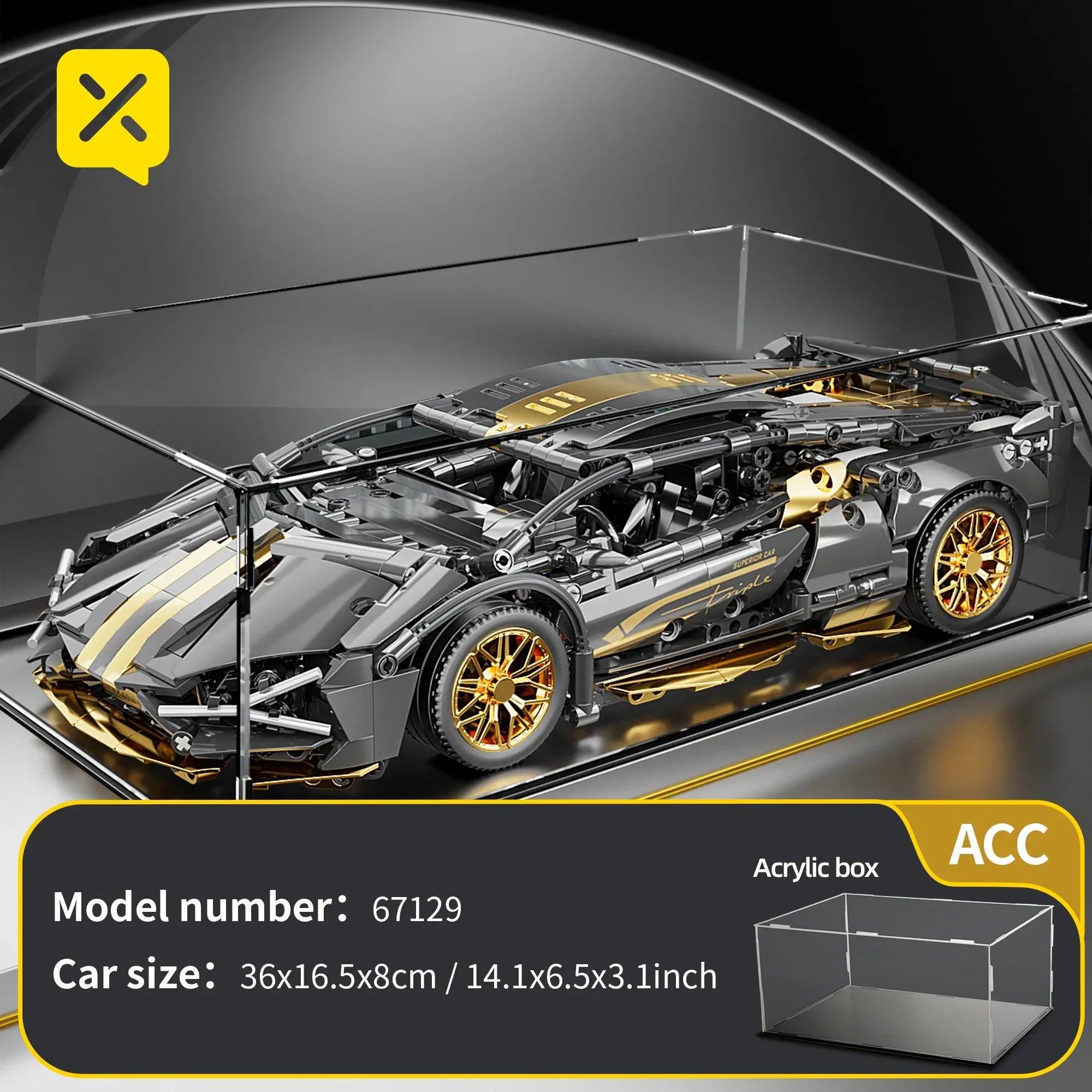 TOYLINX 1:14 Supercar Building Blocks Toy - ShopHub