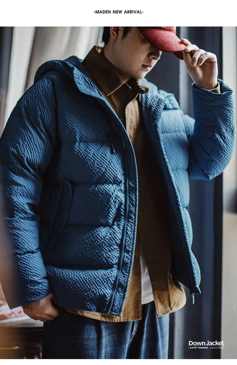 Maden Casual Men's 90% White Duck Down Jacket