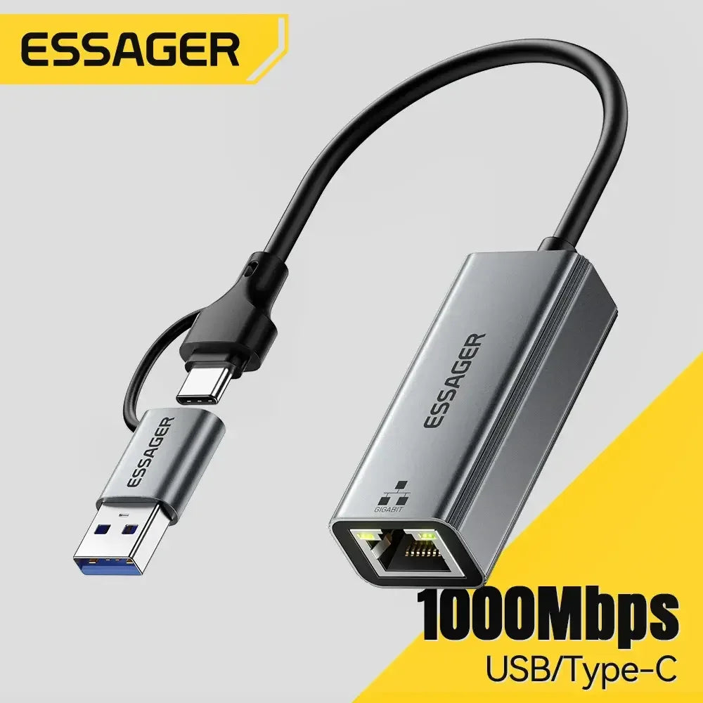 Essager 2-in-1 Ethernet Adapter - ShopHub