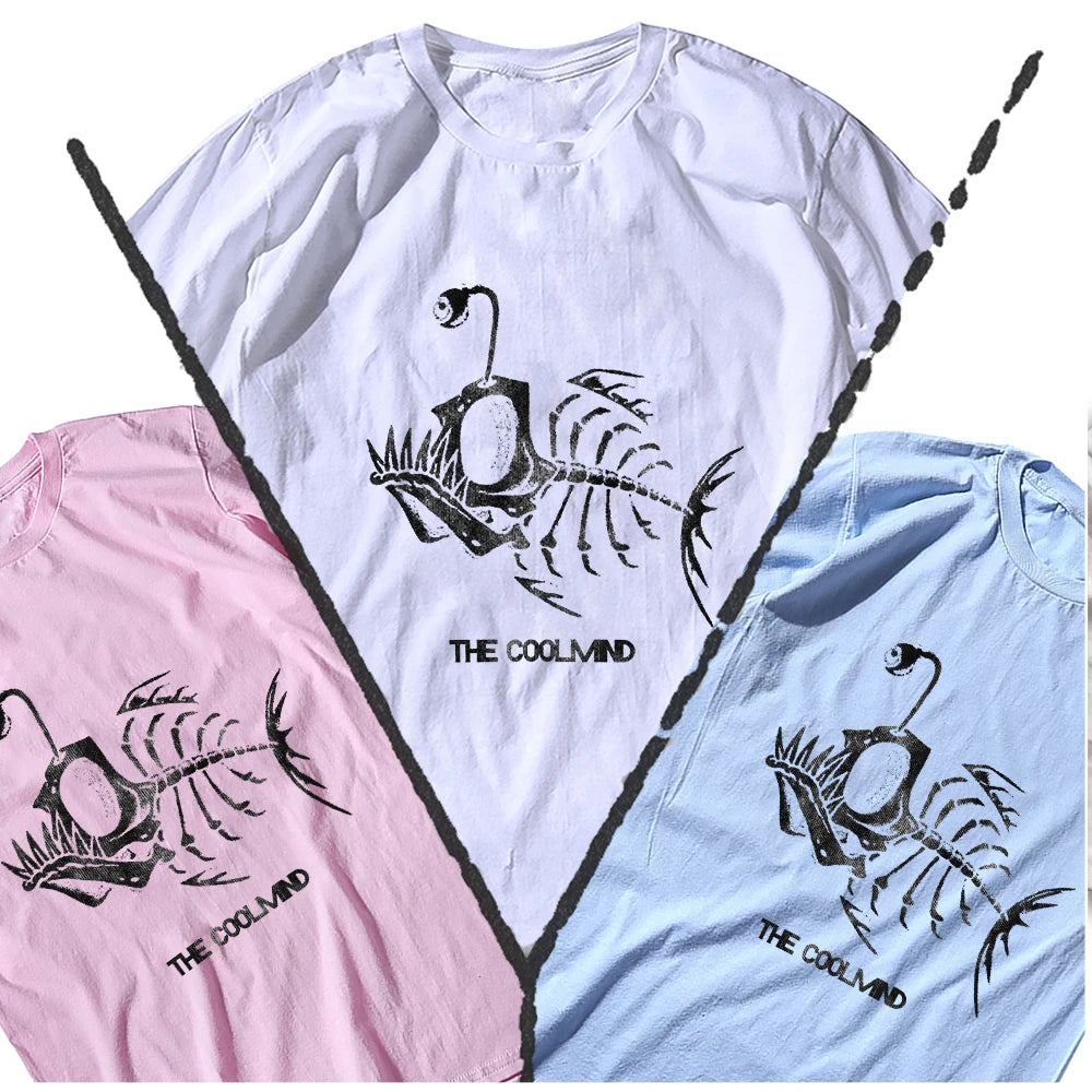 Bonefish Skull Deep Sea Fish Skeleton Funny Fisherman men T-Shirt Cotton O-Neck Short Sleeve Men T Shirt Oversize Streetwear