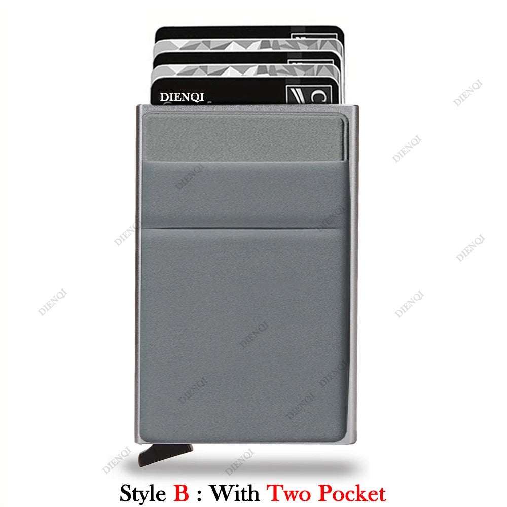 Multi Bank Credit Card Holder Men's Wallet RFID Business Anti-theft Slim Thin Wallet Men Money Card Bag Male Purses Walet Fo Men