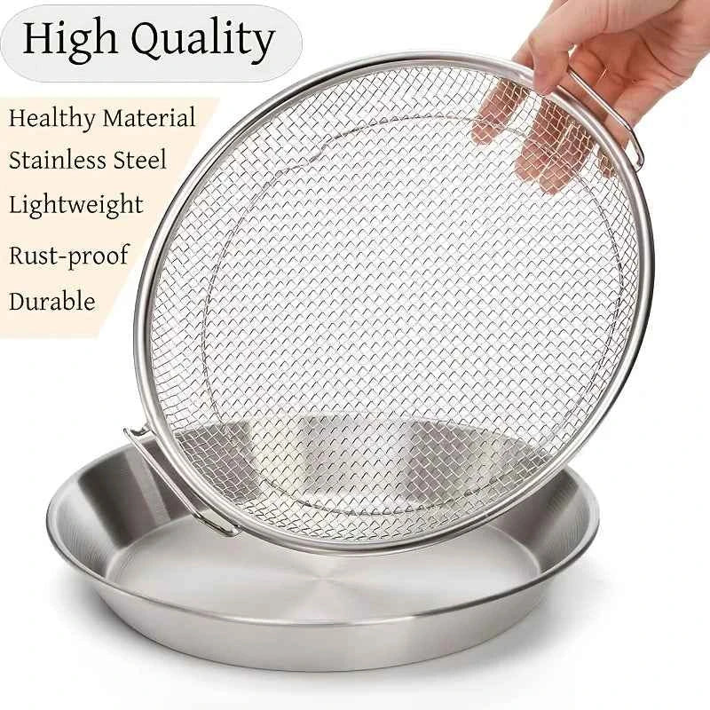 Stainless Steel Cooling Rack & Tray, Kitchen Tools, Kitchen Items & Accessories, Multifunctional for Frying & Barbecue