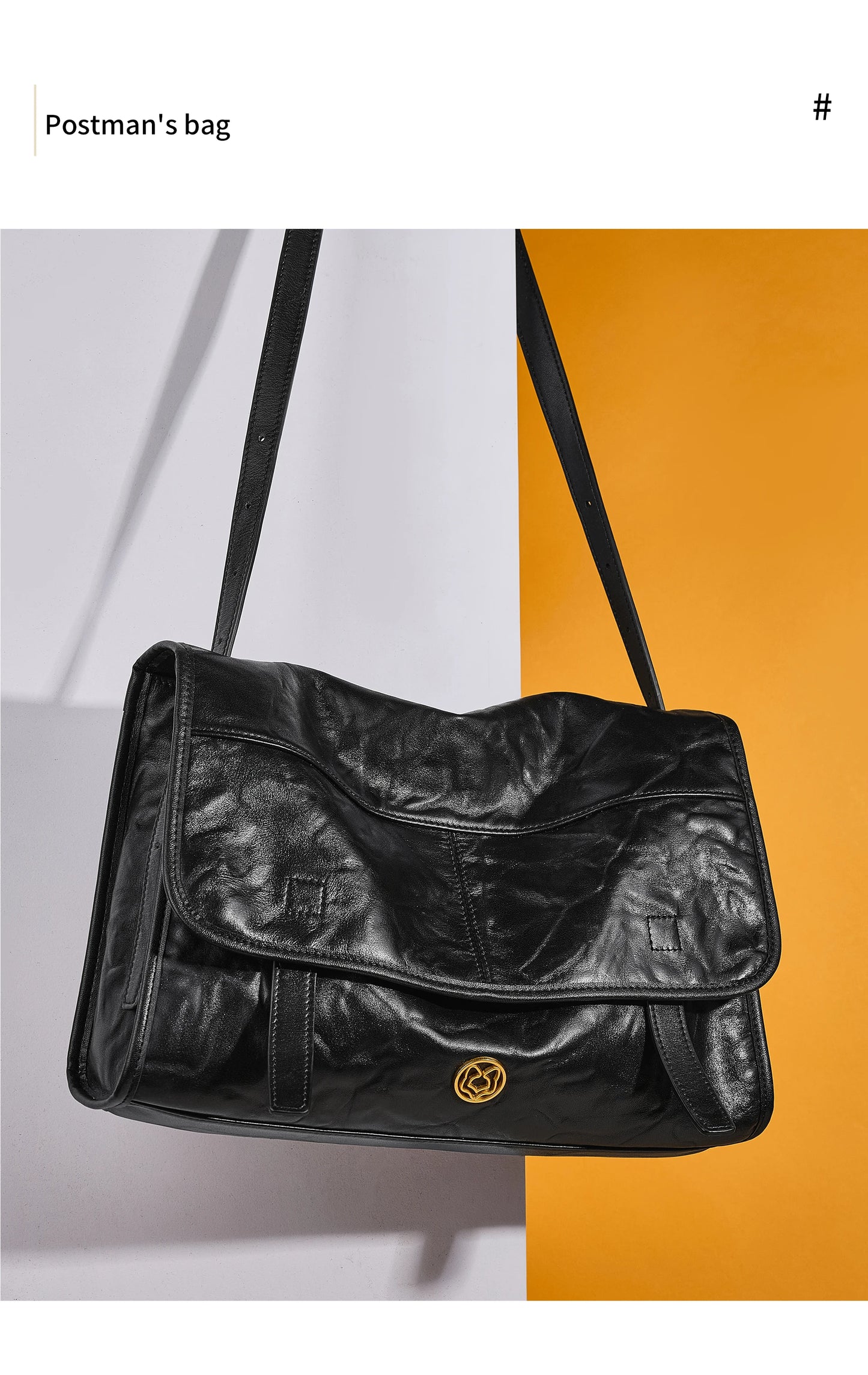 FOXER Wrinkled Genuine Leather Women's Crossbody Bag