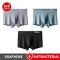 MiiOW Men's Modal Underwear - 3Pcs Graphene Antibacterial Boxer with Seamless Cuffs