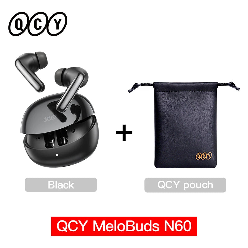 QCY MeloBuds N60 Wireless Earphone - Bluetooth 6.0, Bass Boost, Hi-Res Audio, Hybrid ANC, 45Hrs Playback - ShopHub
