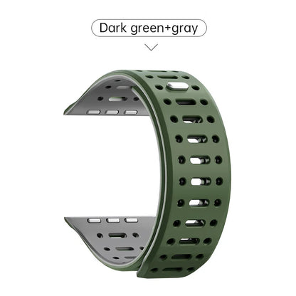 PZOZ Magnetic Silicone Apple Watch Strap with Buckle