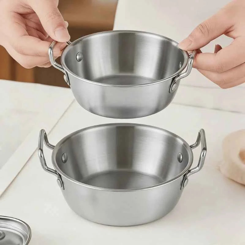 1Pc Stainless Steel Noodle Bowl with Handle Ramen Soup Salad Bowl Kitchen Accessories Gadgets Tools Home Camping Picnic