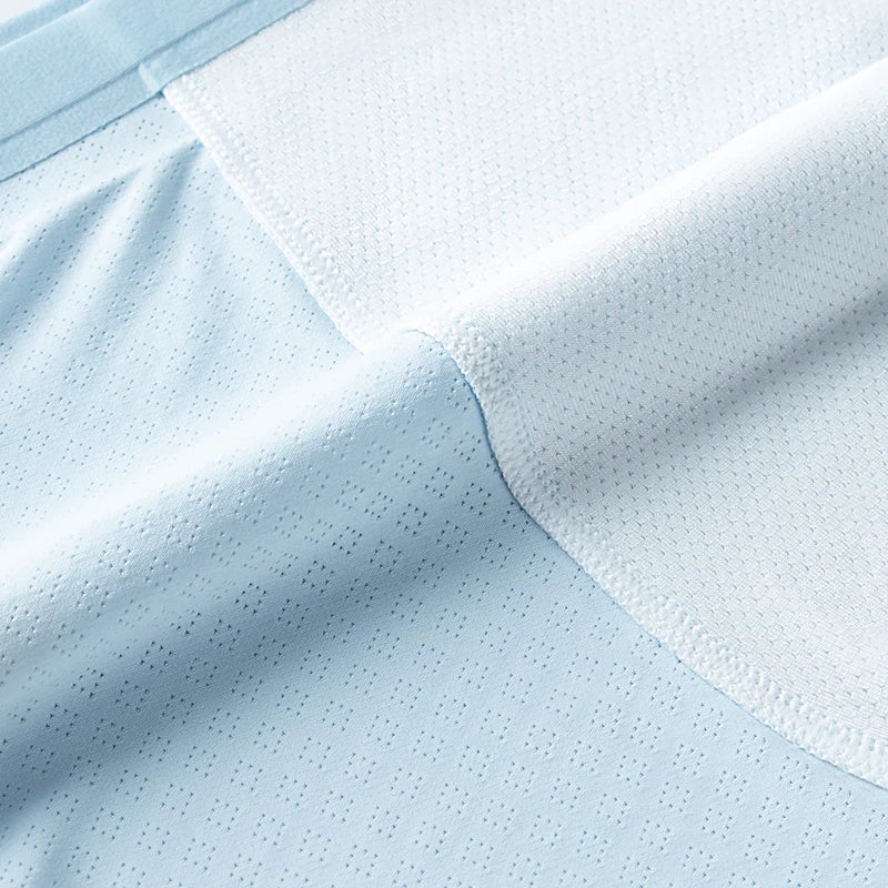 MiiOW Men's Summer Underwear - 3Pcs Silky Ice Silk Antibacterial Boxer Briefs