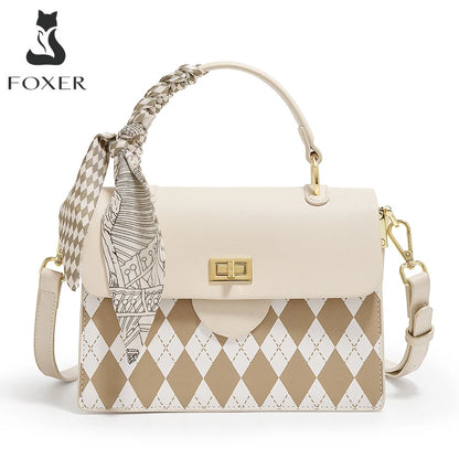 FOXER Brand Elegant Handbag for Women 2026 Fashion Shoulder Bag Female Crossbody Purse Gift for Mom,Wife