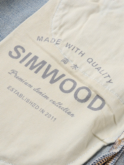 SIMWOOD 2026 Autumn New Loose Relax 13.5oz Heavyweight Washed Vintage Jeans Men Denim Pants Retro  Streetwear