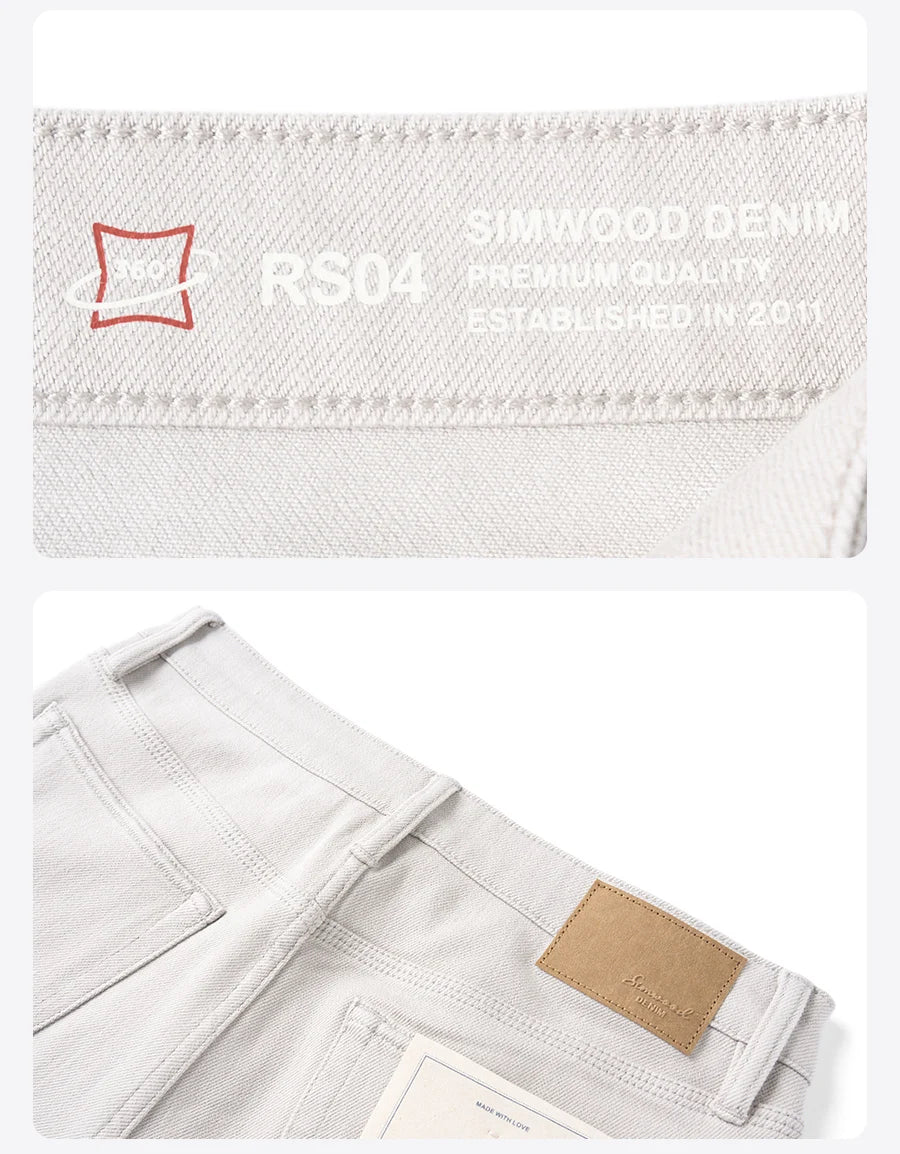SMWOOD 2026 Autumn Winter New Men's 14OZ Heavyweight Jeans 4-Way Stretch Casual Denim Pants Durable Comfortable Trousers