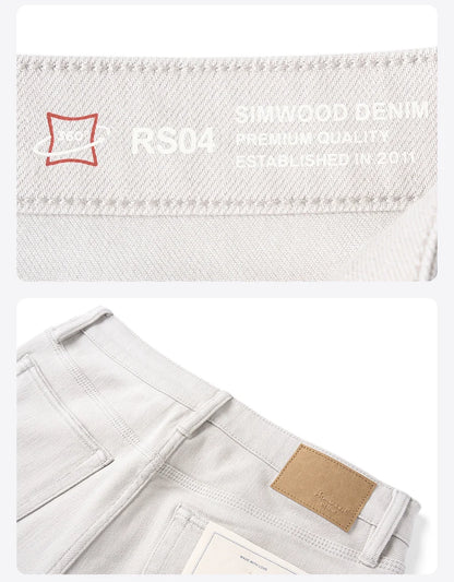 SMWOOD 2026 Autumn Winter New Men's 14OZ Heavyweight Jeans 4-Way Stretch Casual Denim Pants Durable Comfortable Trousers