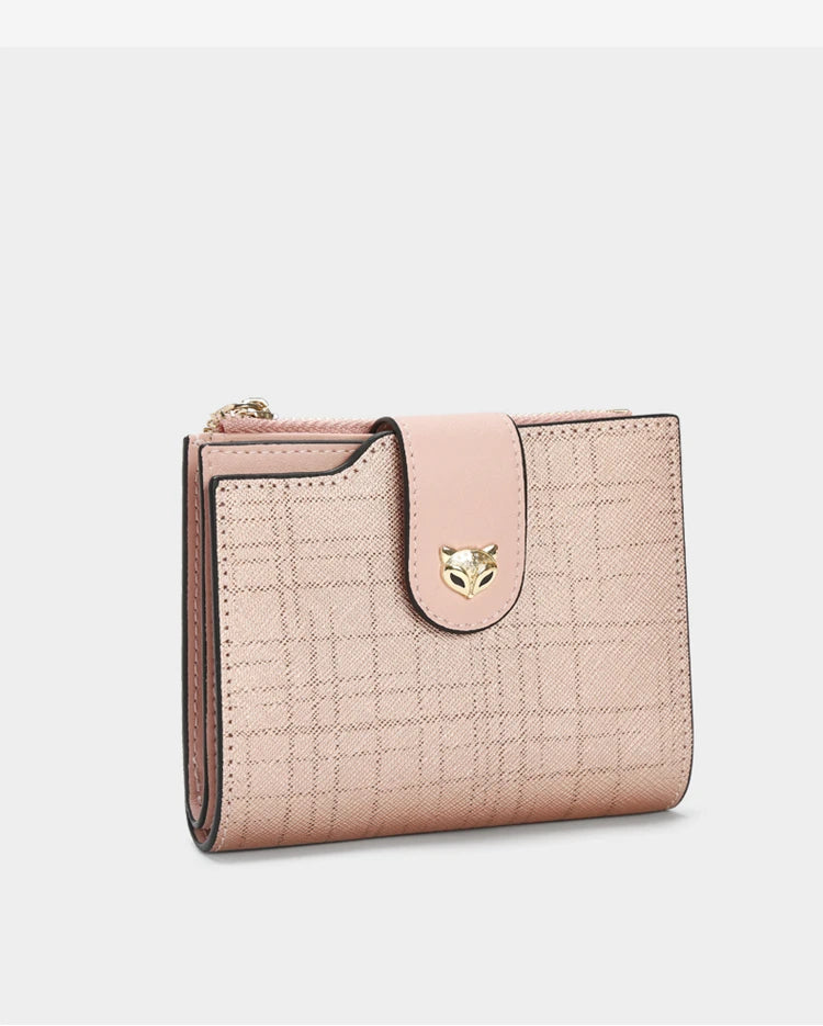 FOXER Cowhide Leather Women's Short Wallet