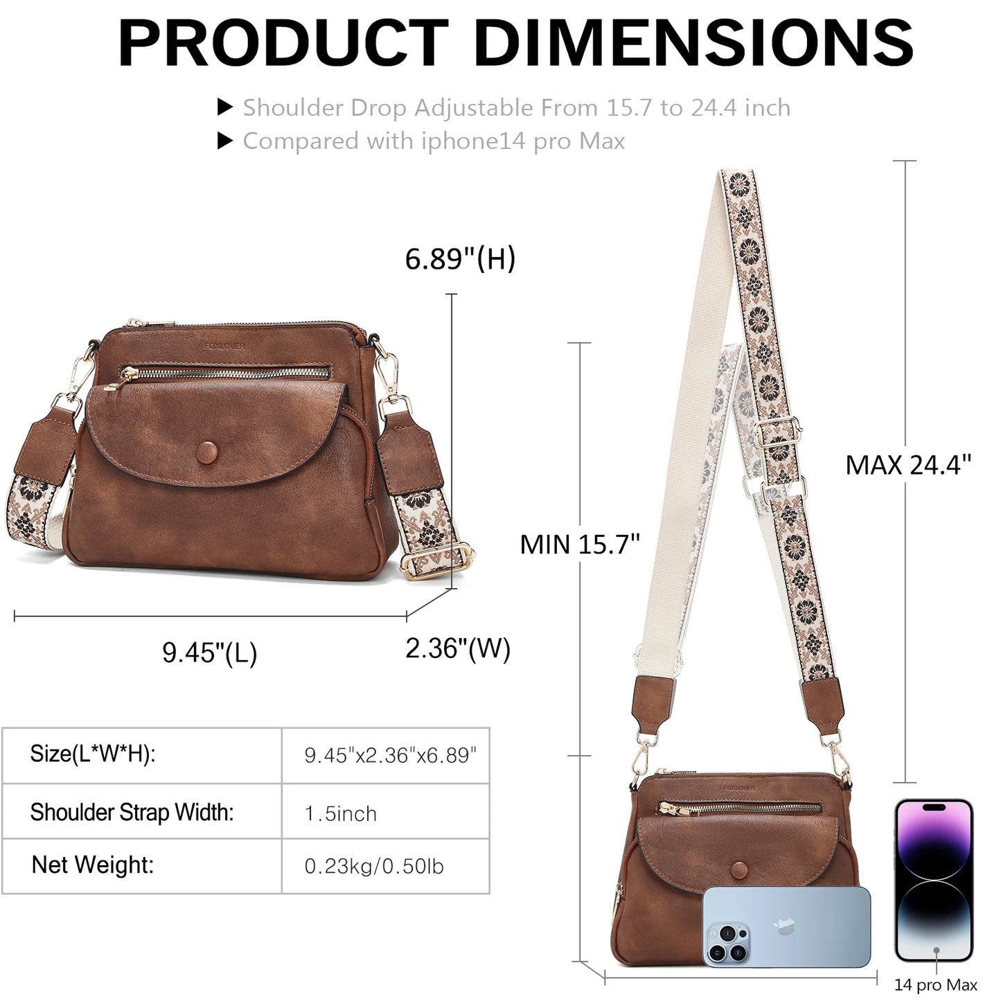 FOXER Retro Women's Crossbody Bag