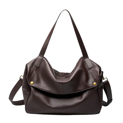 FOXER Genuine Leather Shoulder Bag for Women Large Capacity Handbag Female Casual Tote Bag Computer Bag Crossbody Purse as Gift