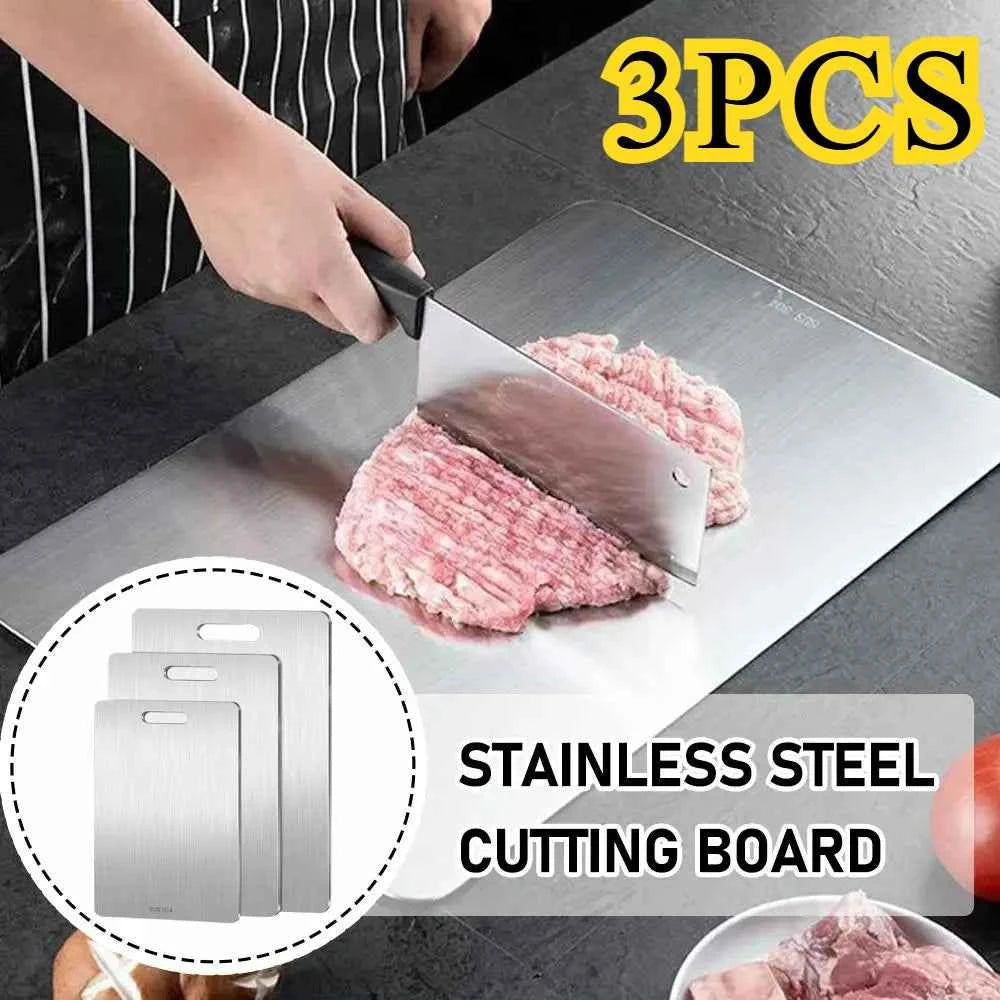 3PC Stainless Steel Cutting Board