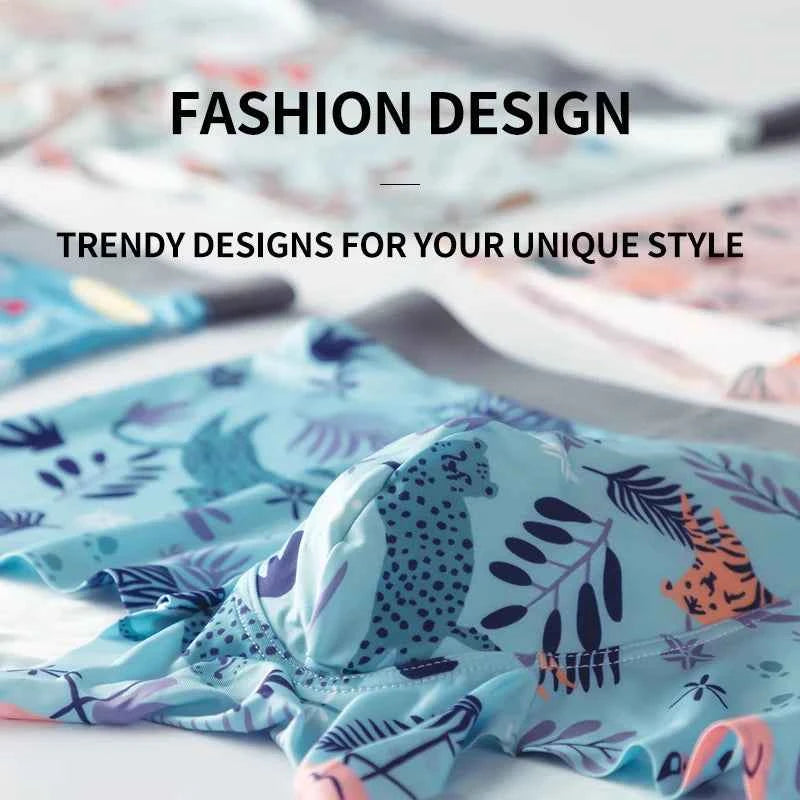 MiiOW 3Pcs Seamless Ice Silk Men Underwear Boxers 3A Antibacterial Men's Panties Silky Breathable Print Mens Underpants Trunks