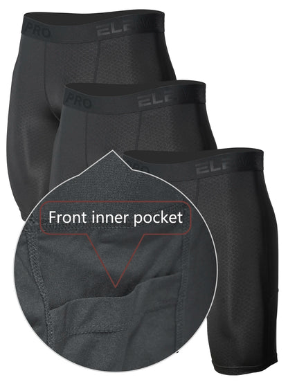 3pcs Men's Sports Underwear with Pockets