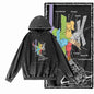 Orbit Runner Astronaut Acid-Washed Black Hoodie